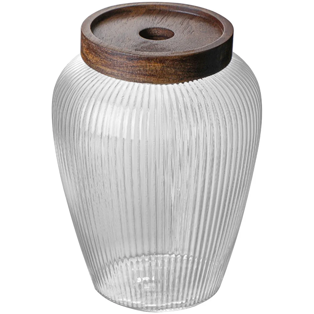 

Glass Tea Jar Coffee Bean Container Scented Tea Storage Bottle Multifunctional Kitchen Canisters for Dried Fruit Snacks
