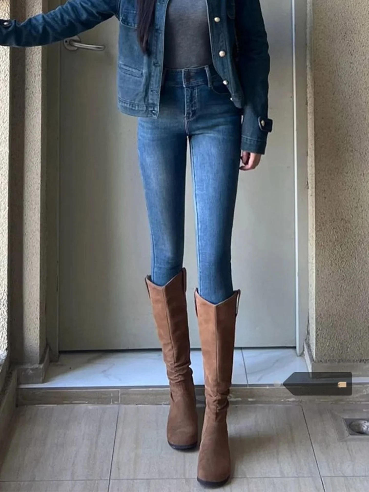 

Женские джинсы-карандаш с высокой талией, облегающие, эластичные, в стиле ретро, весна 2026, новинка, повседневные, для ежедневной носки