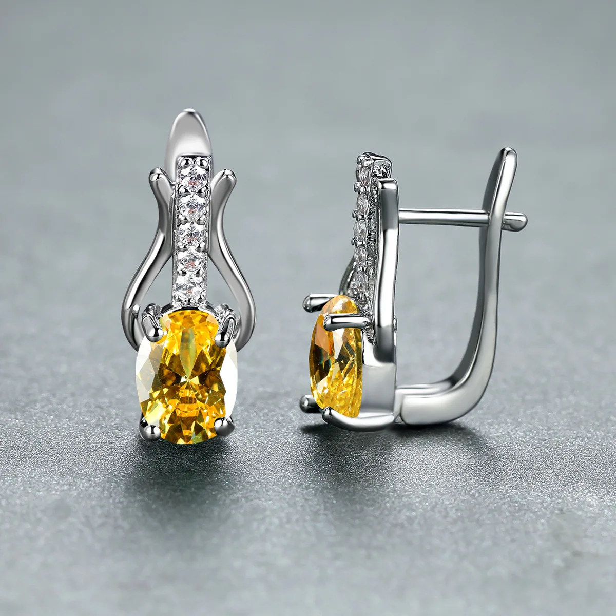 

Овальные серьги-кольца из натурального зеленого перидота и серебра 925 пробы для женщин, модные ювелирные изделия с драгоценными камнями, серьги-хагги