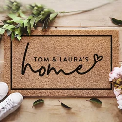 Personalized Doormats Custom Family Name Doormat Housewarming Gift Welcome Mat Home Decor Monogram Rug Wedding Party Gift