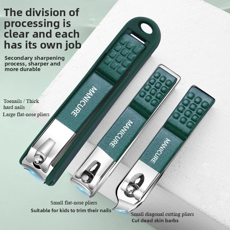 1/4 ชิ้นแบบพกพาคุณภาพทําเล็บมือเล็บเท้าชุดเครื่องมือการดูแลส่วนบุคคลสแตนเลสสาดหลักฐานกรรไกรตัดเล็บชุดพร้อมตะไบเล็บ