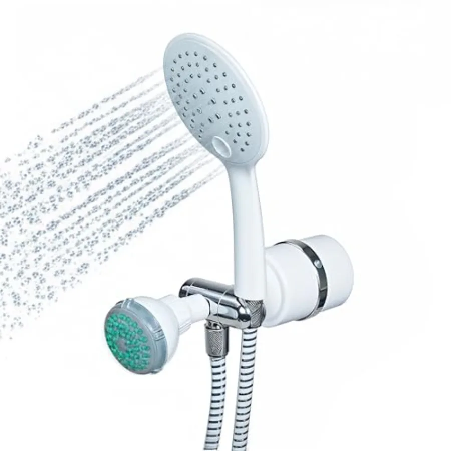 

Luxury Shower Power Handheld and Shower Head Combo Filtration System-White - BPA Free 1.25-2.5 GPM Reversible Car