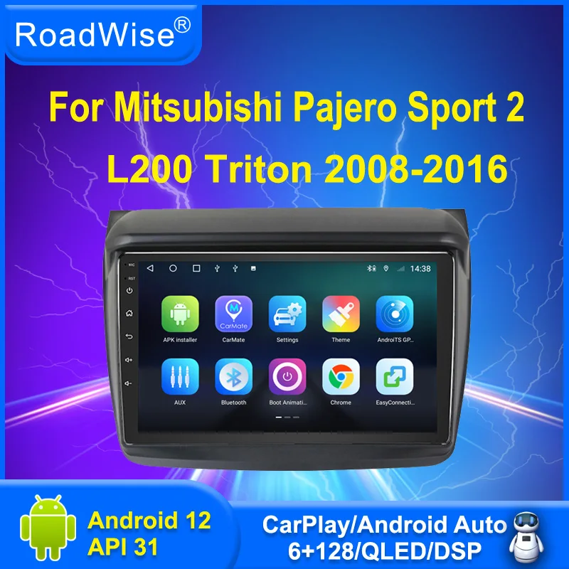 

Roadwise Android Car Radio Multimedia Carplay For Mitsubishi PAJERO Sport L200 Triton 2008 -2016 4G Wifi DVD GPS 2 din Autoradio