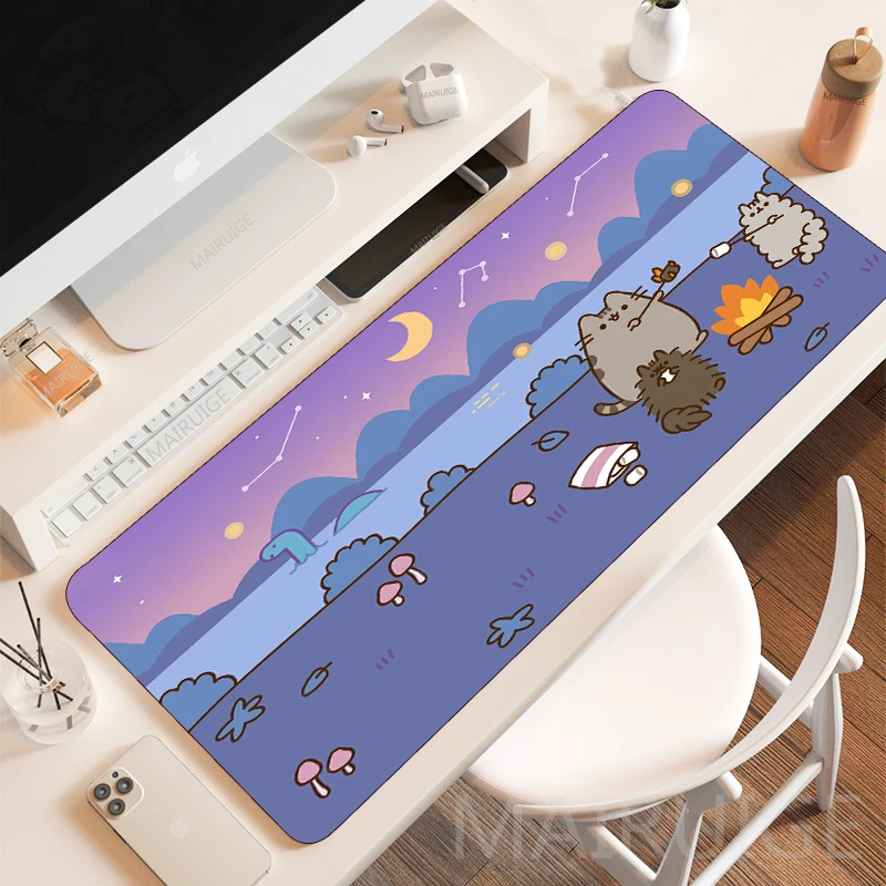 

Drop Shipping Cute Cats Mouse Pad Large Gaming Accessories Play Mat Mousepads Gamer Keyboard MousePad Cartoon Carpets Desk Mat