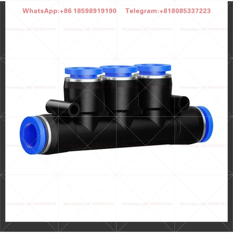 10PCS Cross 4 Way Pneumatic Quick Connector PZA4 Plastic Air Hose Fitting Fit 6/8/10/12MM Pneumatic Pipeline Spare Parts