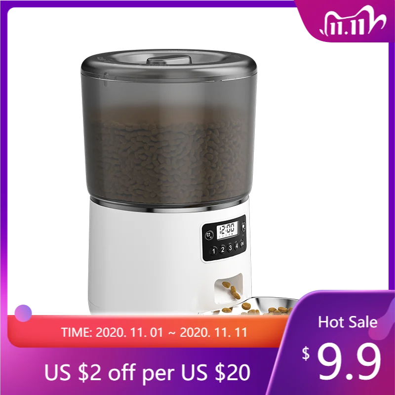 

4L WiFi Cat Feeder for Remote Feeding Smart Food Feeder for Remote Feeding Smart Automatic Cat Feeders