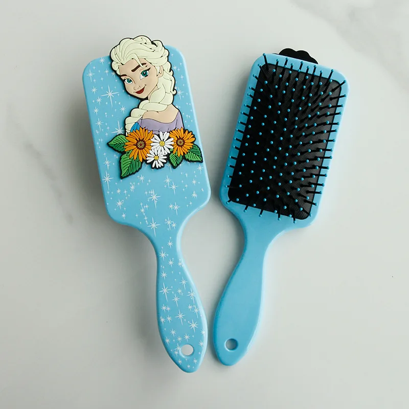 Disney Mickey Minnie Hair Comb Cartoon Elsa Hair Comb Donald Duck Daisy Massage Comb Mermaid Silicone Stick Comb Party Gifts