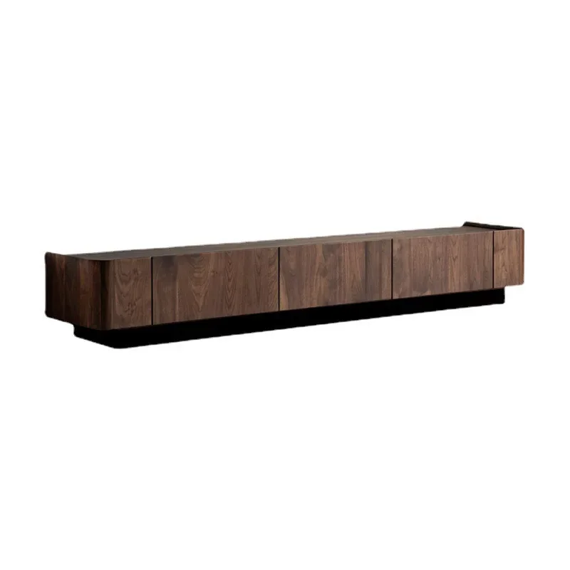 

North American black walnut TV cabinet pure solid wood retro simple modern floor cabinet storage2