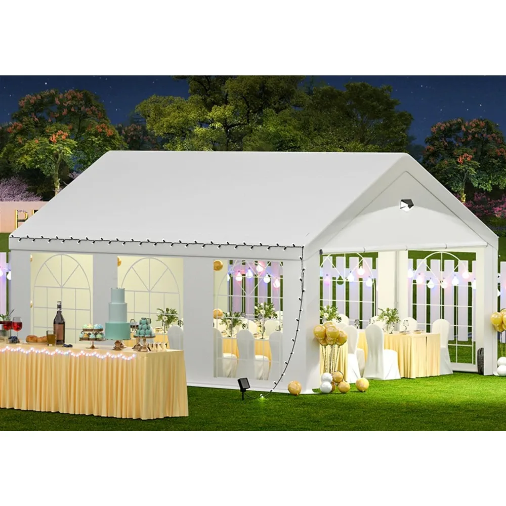 

Party Tent - 10x20FT Heavy Duty Canopy Tent with Removable Sidewalls,Outdoor Waterproof Patio Camping Gazebo Shelter