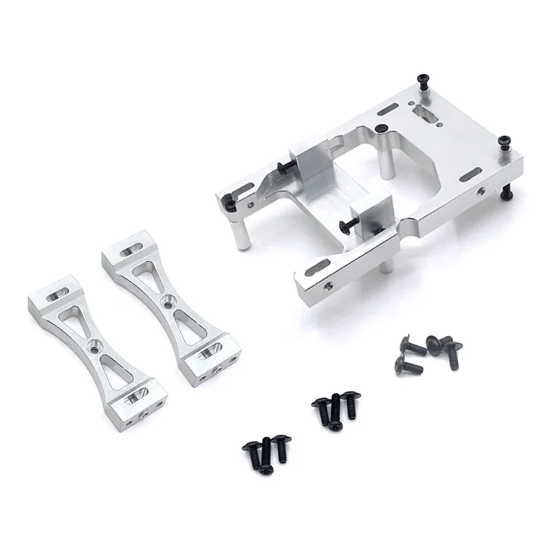 GOOD~Metal Servo Mount Bracket Beam Crossbeam Set for WPL C14 C24 B14 B24 MN D90 MN99S RC Car Upgrades Parts Accessories,2