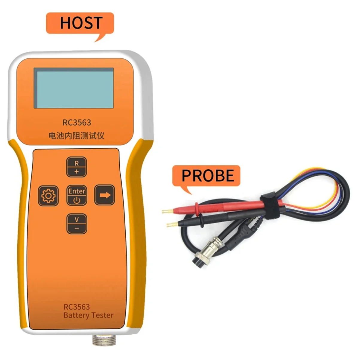【BAAZ Rápido】 Medidor de resistência interna da bateria RC3563 18650 Medidor de resistência interna da bateria de lítio de tensão de alta precisão, A