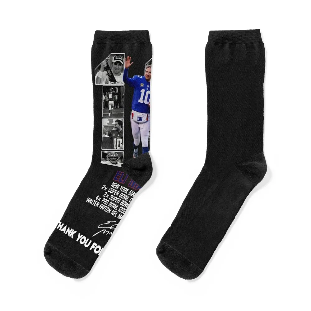 

Eli Manning Thank You for The Memories Socks Non-slip heated sports and leisure funny gifts Socks Women's Men's