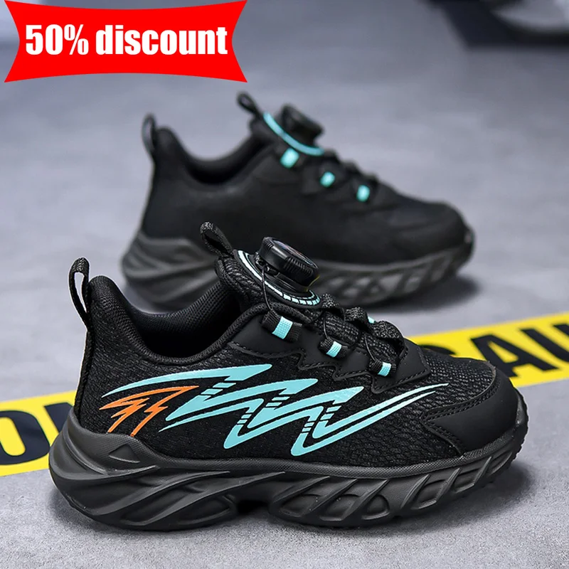 

Children Sports Shoe Mesh Breathable Lightweight Boys Girls Ultralight EVA Soft Sole Rebound Tennis Shoes Daily Running Shoes