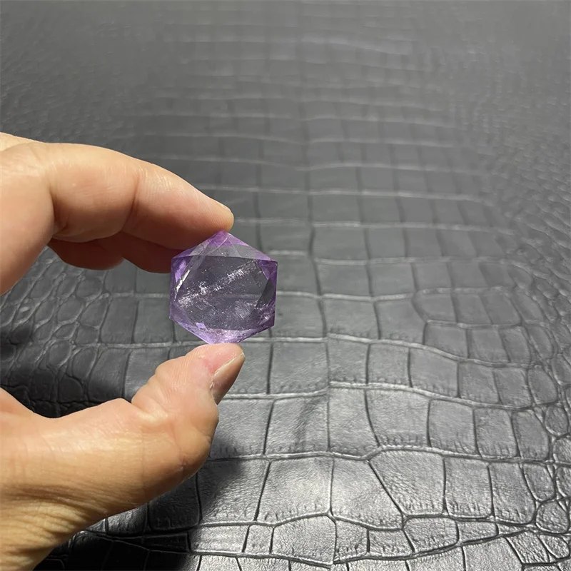 

Rainbow Natural Clear Amethyst Quartz Hexagon Stone Section Star of David Pendant