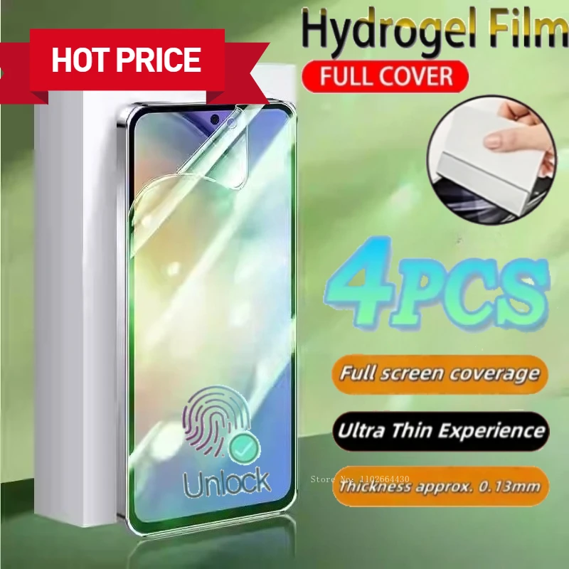 

4pcs HD Hydrogel Film for Samsung Galaxy A20 A21s A22 A23 A24 A25 A26 Screen Protector for Samsung A30s A31 A32 A33 A34 A35 A36