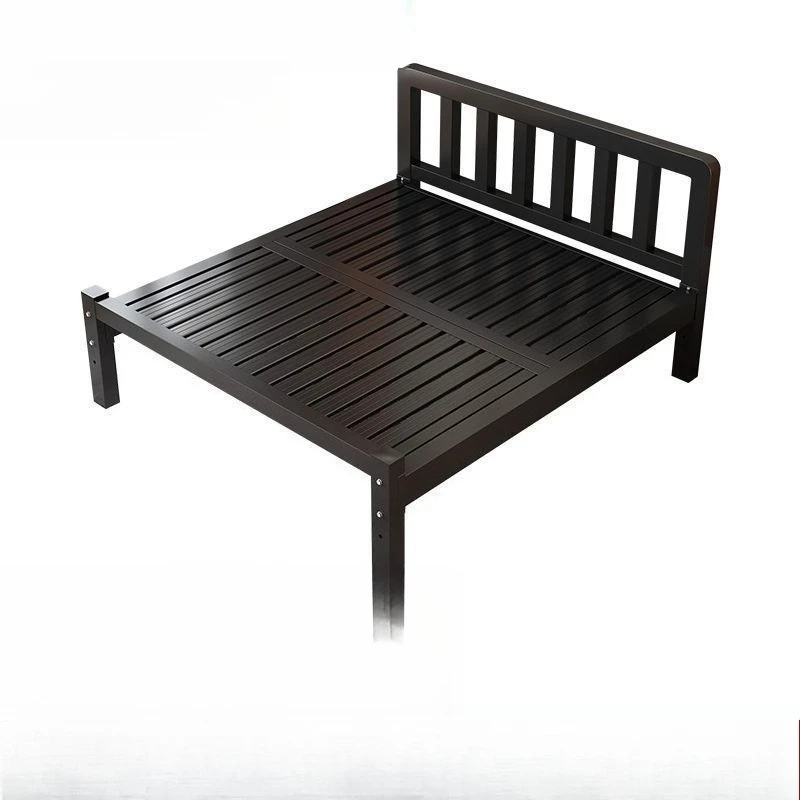 Iron frame bed, extra thick and thickened, assembled wrought iron bed, skeleton bedroom light luxury and simple