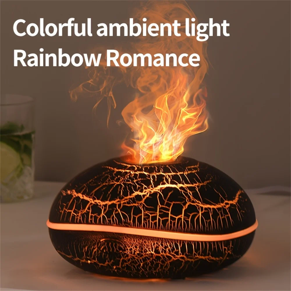 Aroma-Luftbefeuchter mit Flammeneffekt für Ätherische Öle Kleine Aromatherapie-Maschine Luftbefeuchter mit Farbiger Beleuchtungsfunktion – Detail 11