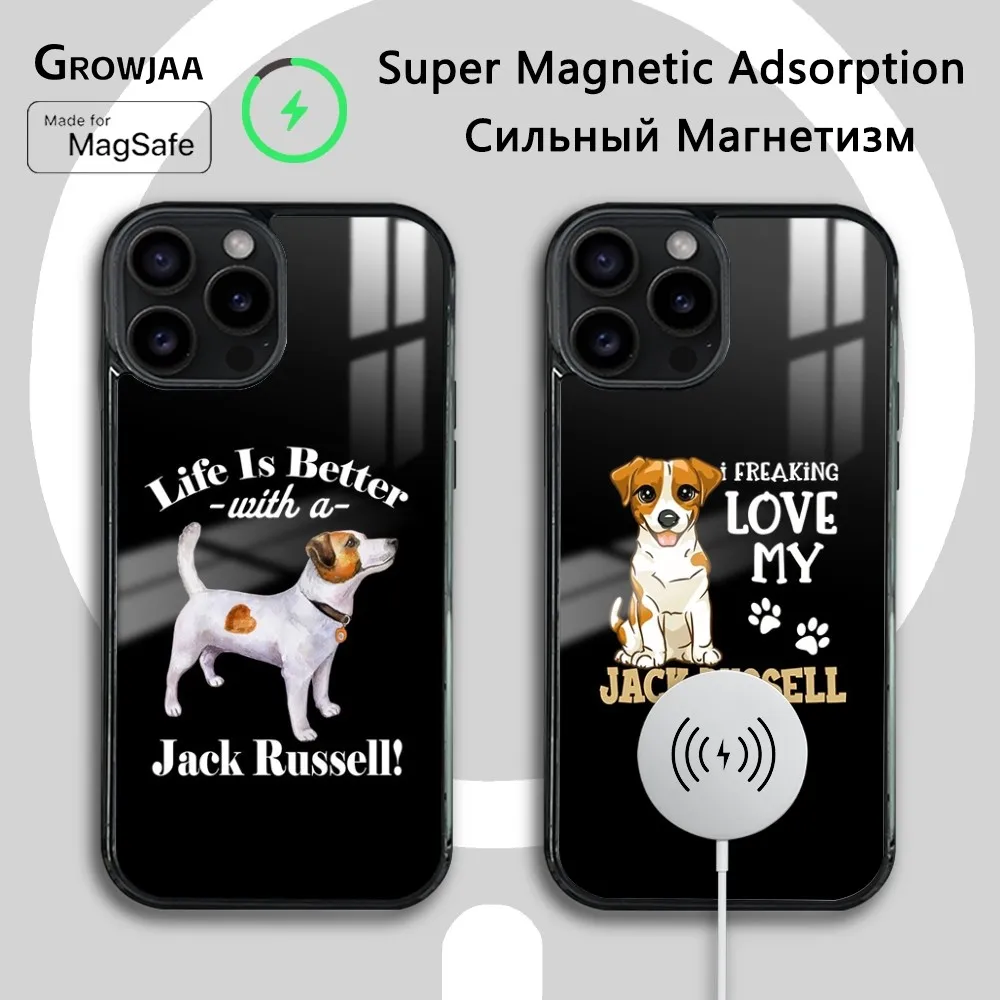 Jack Russell Terrier Dog Phone Case For iPhone 16 15 14 13 12 11 Pro Max Plus Mini Magsafe Mirror Wireless Magnetic Cover