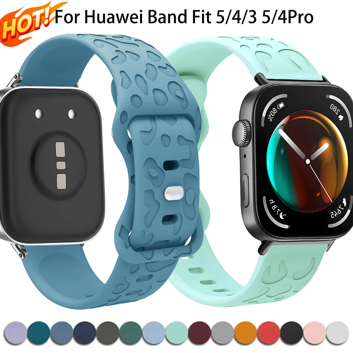 Silicone Strap for Huawei Watch Fit 5 4 3 2 1 SmartWatch Band for Huawei Band Fit 5Pro 4Pro Accessories Colorful Bracelet
