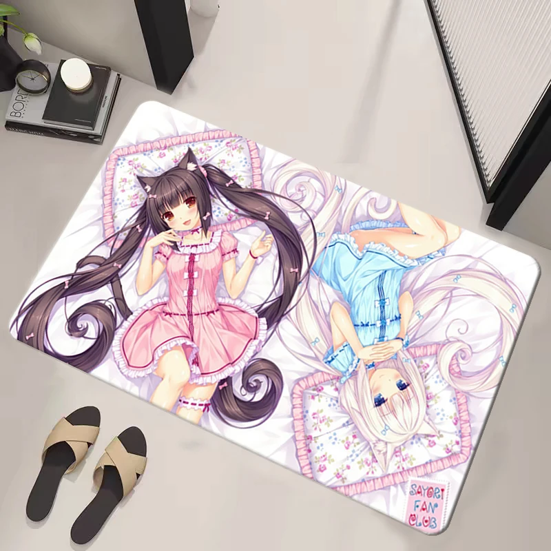 Chocola Nekopara Japan Anime Girl Carpet Rug for Home Living Room Bedroom Sofa Doormat Decor,kid Area Rug Non-slip Floor Mat 3D