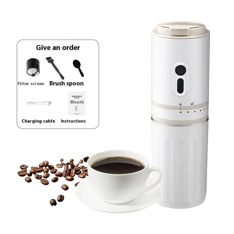 

Wireless Coffee Grinding&Brewing All-in-one Machine, Adjustable Grinding Thickness, Travel Hand-brewed Portable Coffee Cup