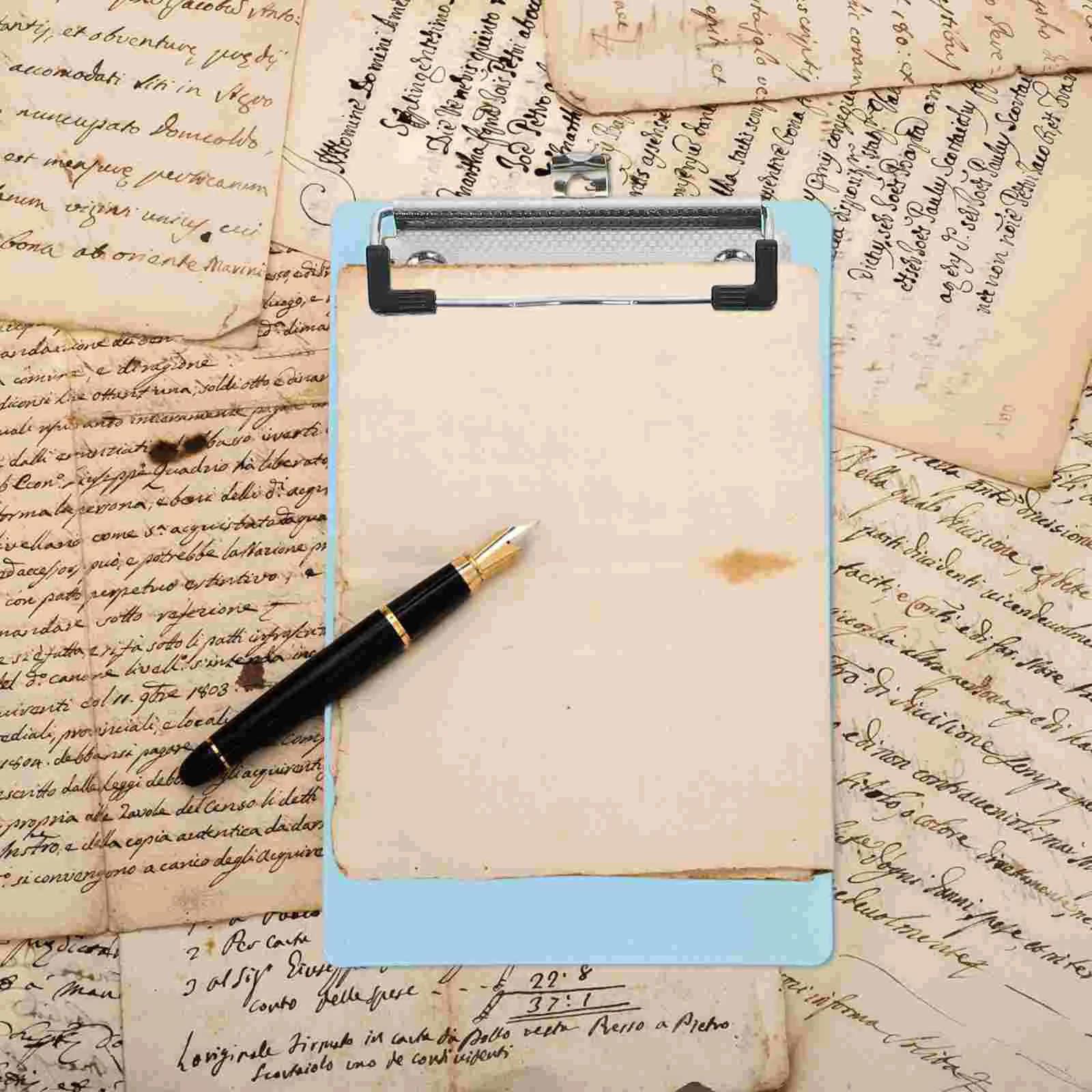 5er-Pack Mini-Klemmbrett, transparent, kleine Klemmbretter, buntes Kunststoff-Klemmbrett, Memo-Größe, Low-Profile-Clip (zufällige Farbe)