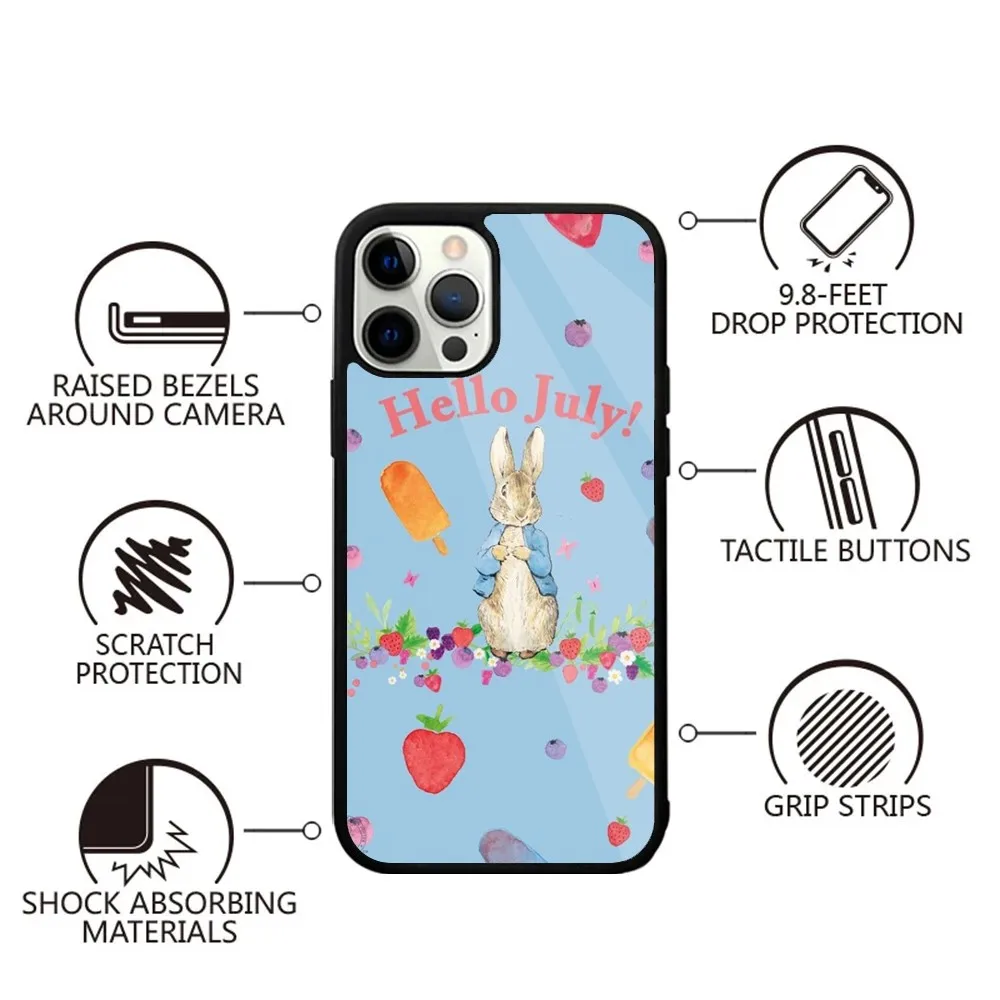 Cute P-Peter R-Rabbit Phone Case Strong Magnetic For IPhone 15,14,13,Pro,Max,Plus,11,12,Mini For Magsafe Wireless Charging