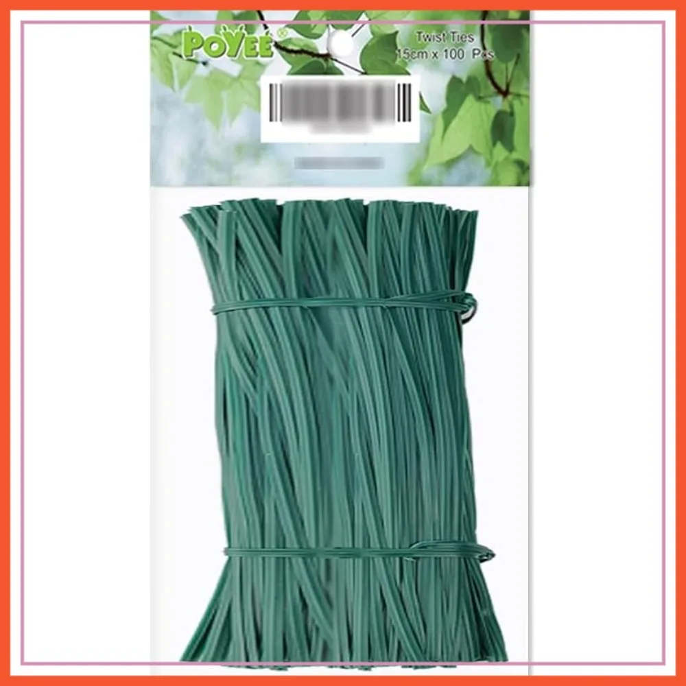 

100 Pcs 8" Garden Twist Ties - Plant Support Ties, Reusable Plant Ties for Gardening, Cable Management, and DIY