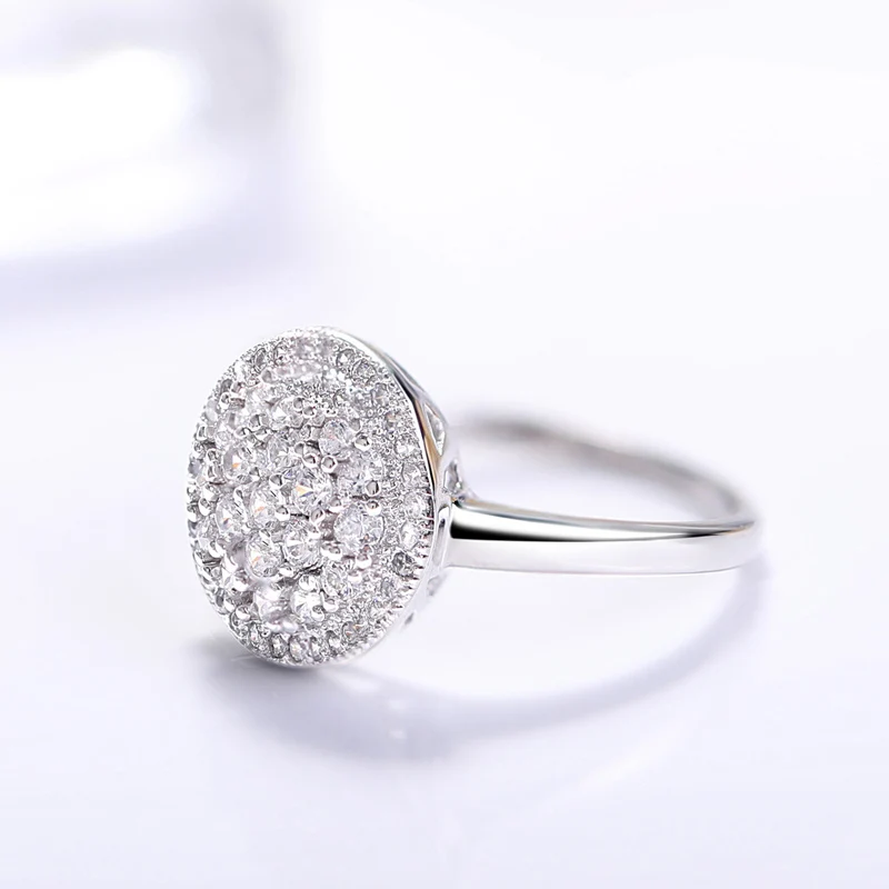 OEVAS 100% 925 Sterling Silver Ring For Women Top Quality Sparkling Zircon Wedding Engagement Party Fine Jewelry Gifts Wholesale