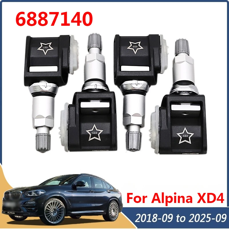 

6887140 Для 2018-2025 Alpina XD4 BMW X4 [G02] X5 [G05] Датчик давления в шинах 4 шт. TPMS 433 МГц A0009052102 6887140-01