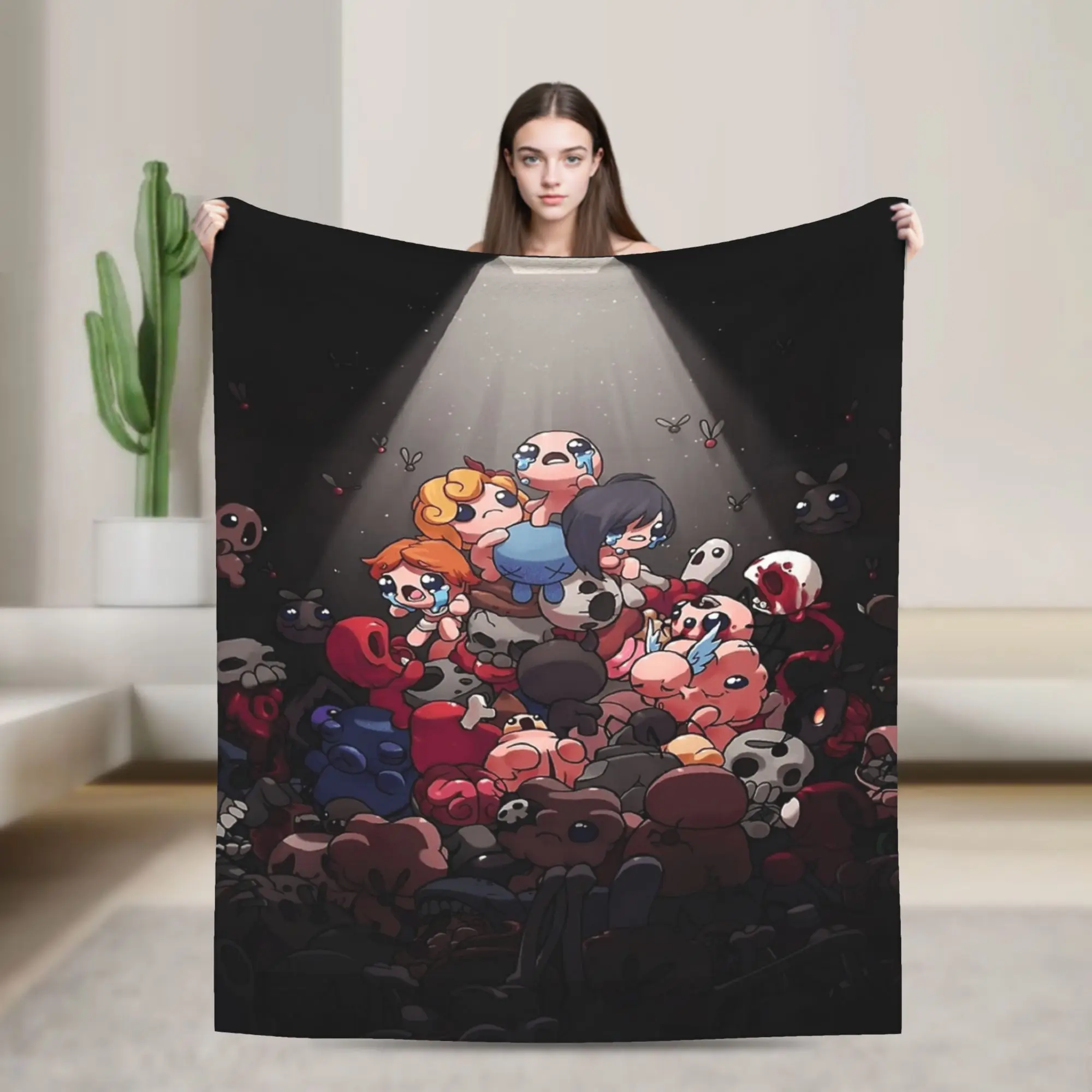 The Binding of Isaac Flannel Blankets Winter  Warm Soft Bedding Throws for Children Outdoor Print Bedspread Sofa Bed Cover