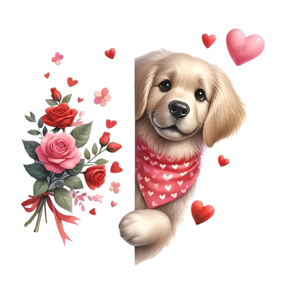 Living Room Decor Red Valentines Decal Easy Application Wall Stickers PVC Wall Art Fade-resistant Printing Quick Installation