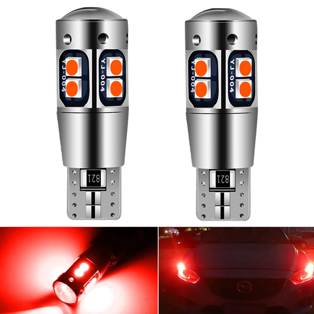 2x W5W T10 LED Canbus Fehlerfrei 12V 6000K 3030 10 SMD Auto 5W5 LED-Glühbirne Standlicht Keilform Seitenblinker Superhell Weiß