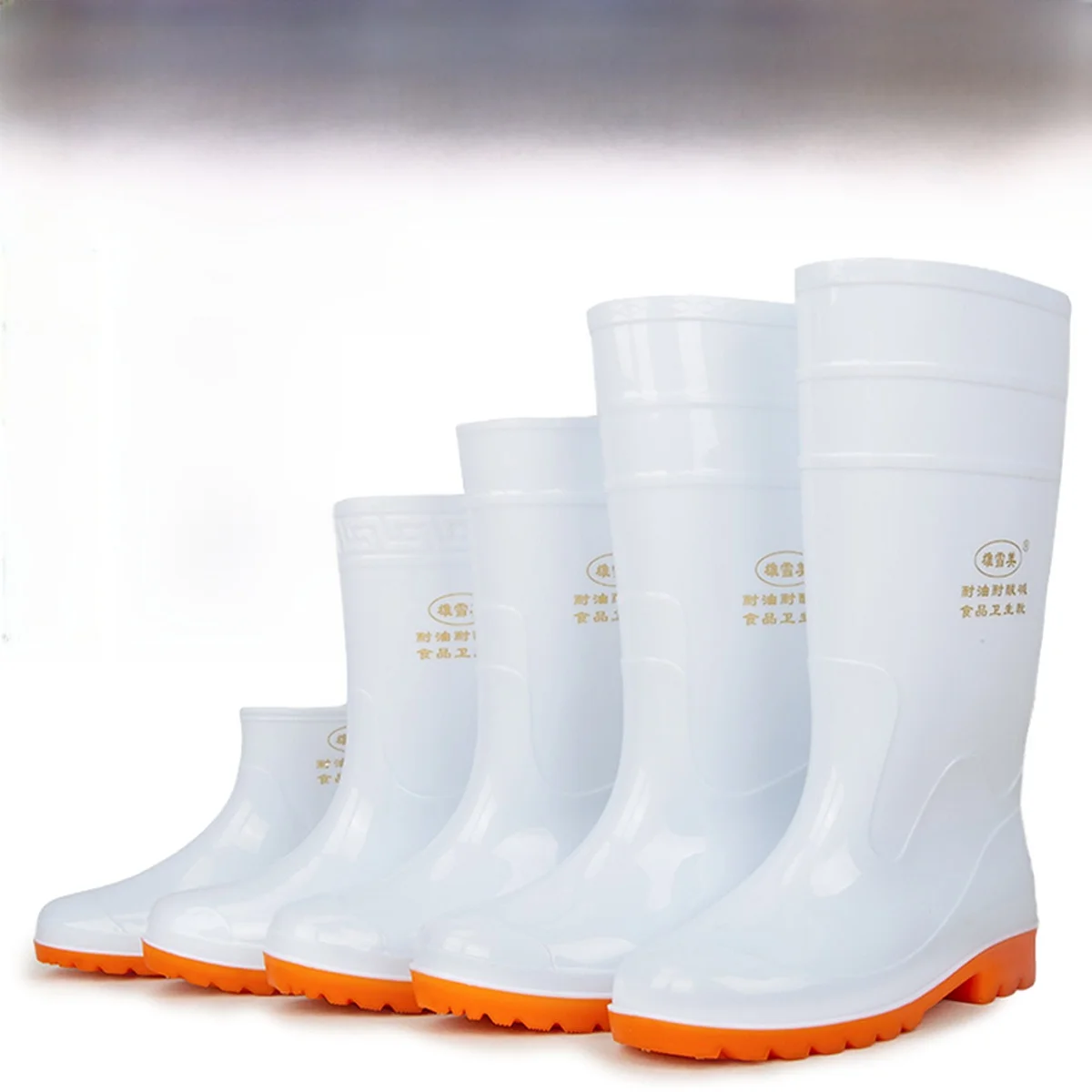 

Белые высокие мужские сапоги для дождя из ПВХ: водонепроницаемые, маслостойкие, износостойкие. Зимняя коллекция. Для дома и отдыха.