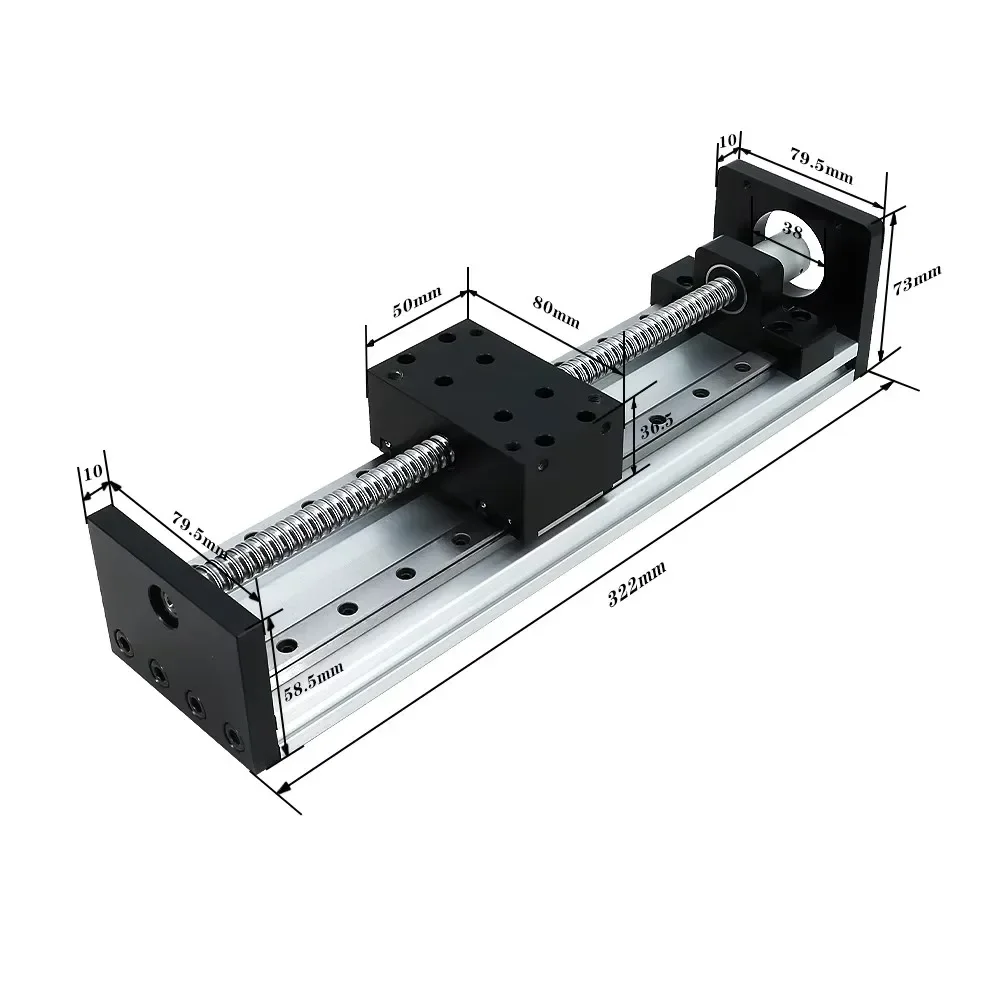 2026 NewHLTNC Sliding Table Z Axis Stage Linear Shaft Rail SFU1204 1605 1610 Ball Screw Linear Actuator 100-800mm Kit For CNC Ma