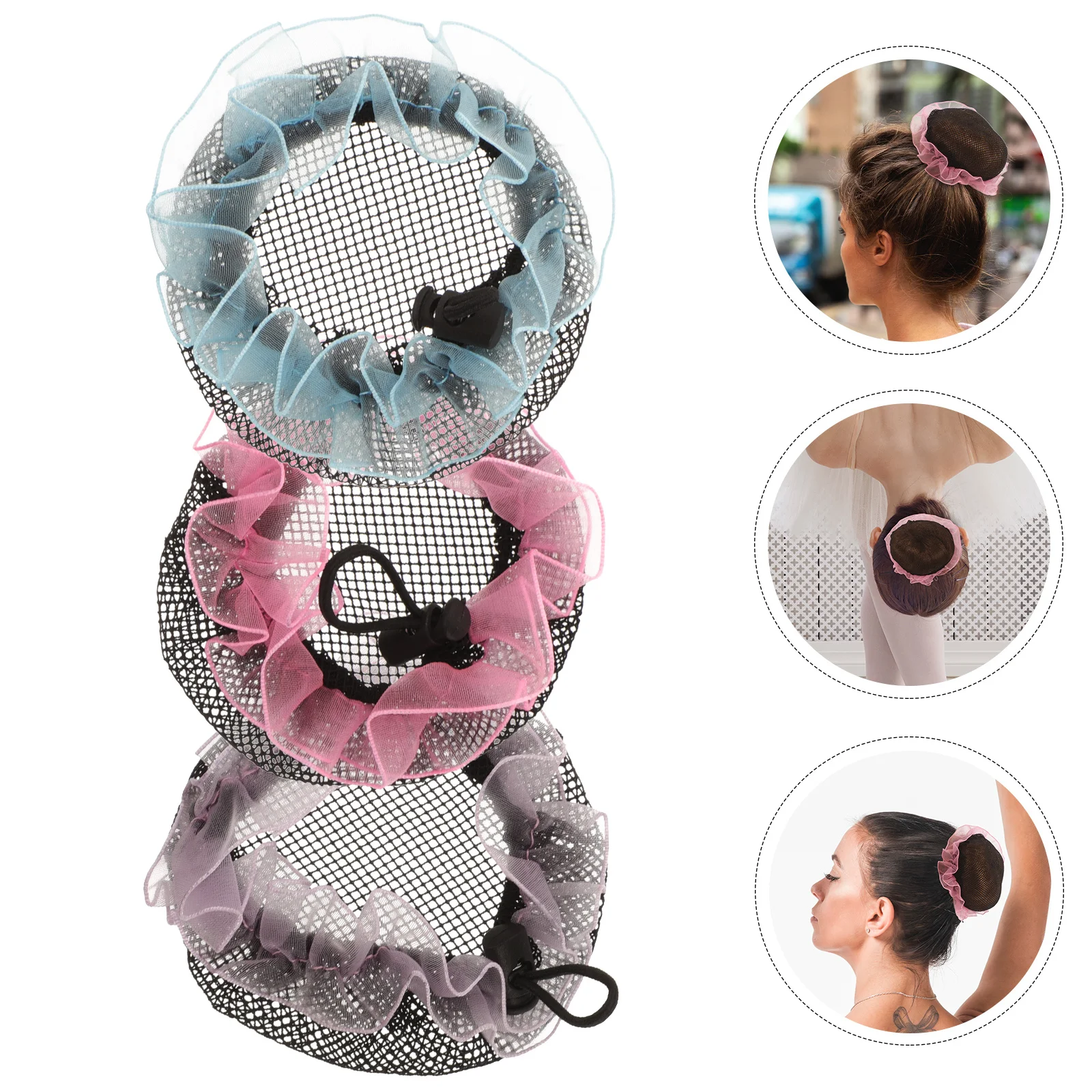 

1Set Ballet Hair Net Bun Maker Safety Lightweight Dance Hair Accessories for Girls Ballet Performance Recitals