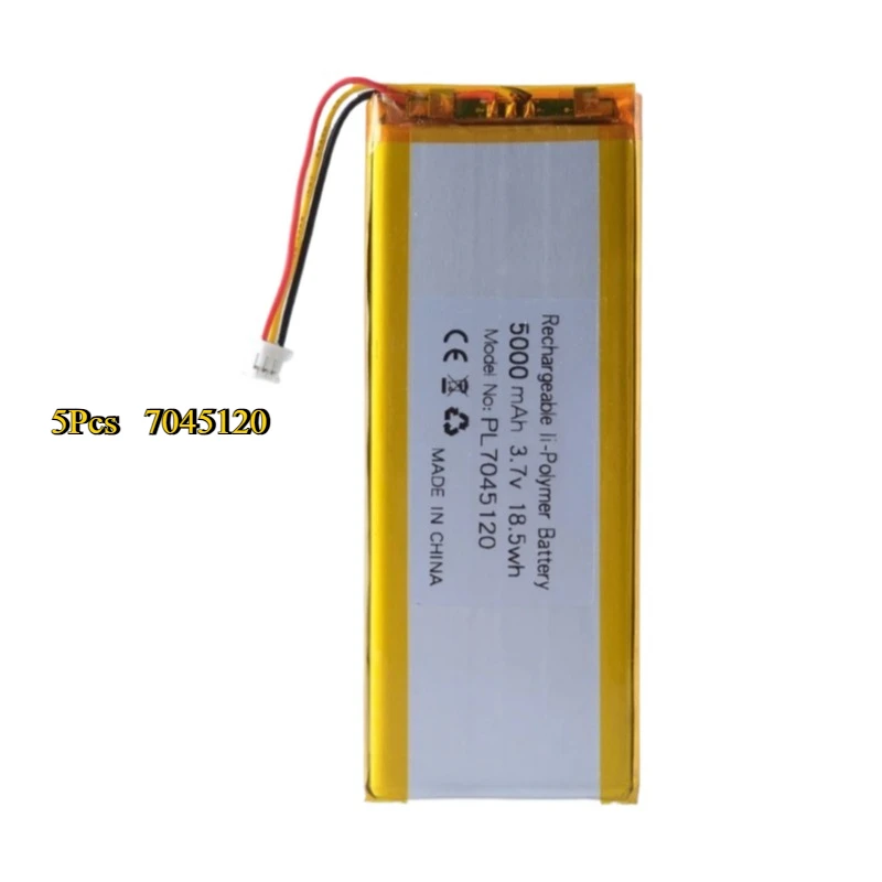 New 3.7V 5000mAh JST2.0 3P 7045120   Li-polymer battery FOR TBS TANGO 2 Drone Remote Control