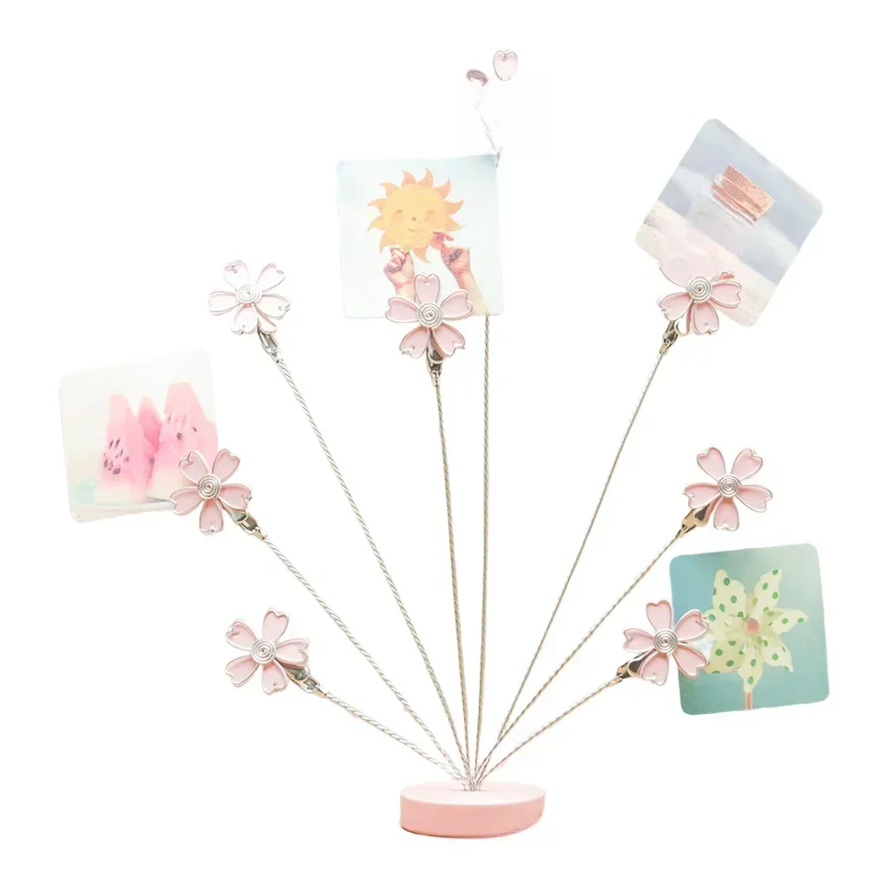 

Регулируемая подставка для ветвей, держатель с 8 зажимами, шикарный дизайн, компактный размер, декоративная центральная часть, регулируемый держатель для фотоклипов