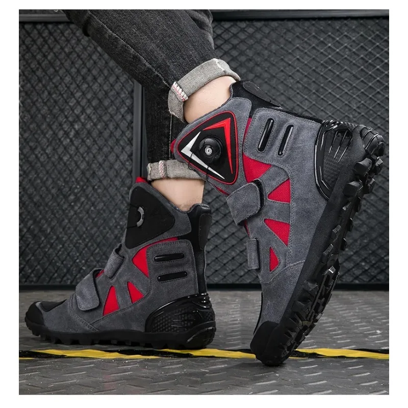 

Motorcycle Boots 2024 New Men Women Motorbike Riding Shoes Breathable Biker Boots Motorboats Motorcycle Shoes