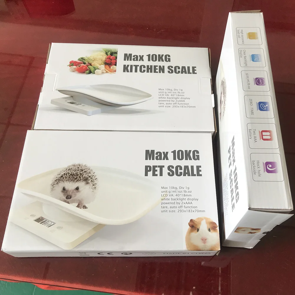 

Small Animal Scale Multifunction Kitchen Scale Grams Weight Max 22 Lbs with LCD Display for Puppy Kitten Hamster Hedgehog Food