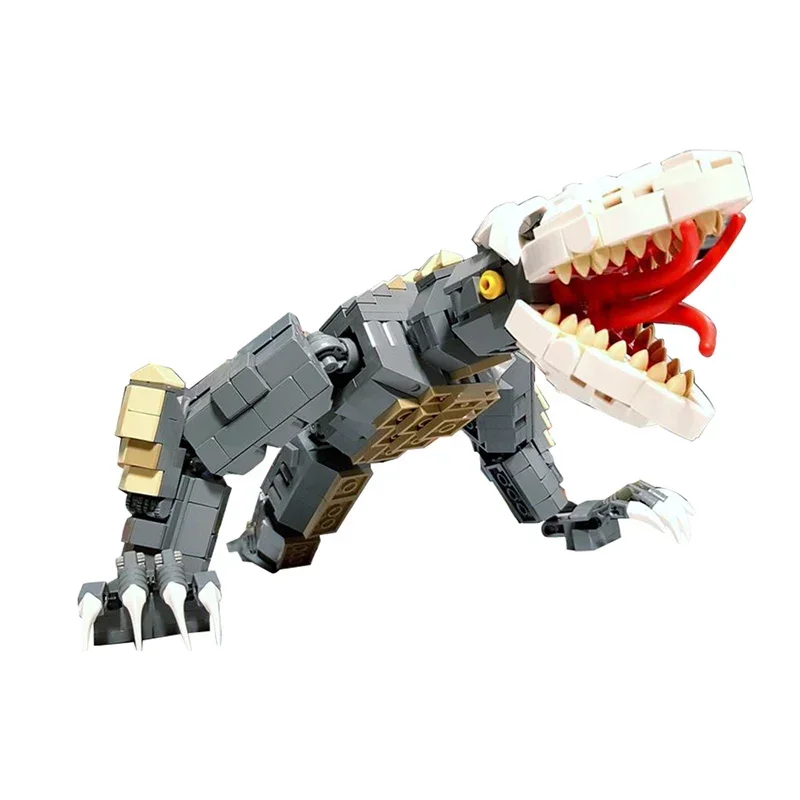 Gobricks MOC film Kaiju Skull Crawler Model miękkie klocki potwór Kong wyspa czaszki na urodziny dziecka zabawki edukacyjne