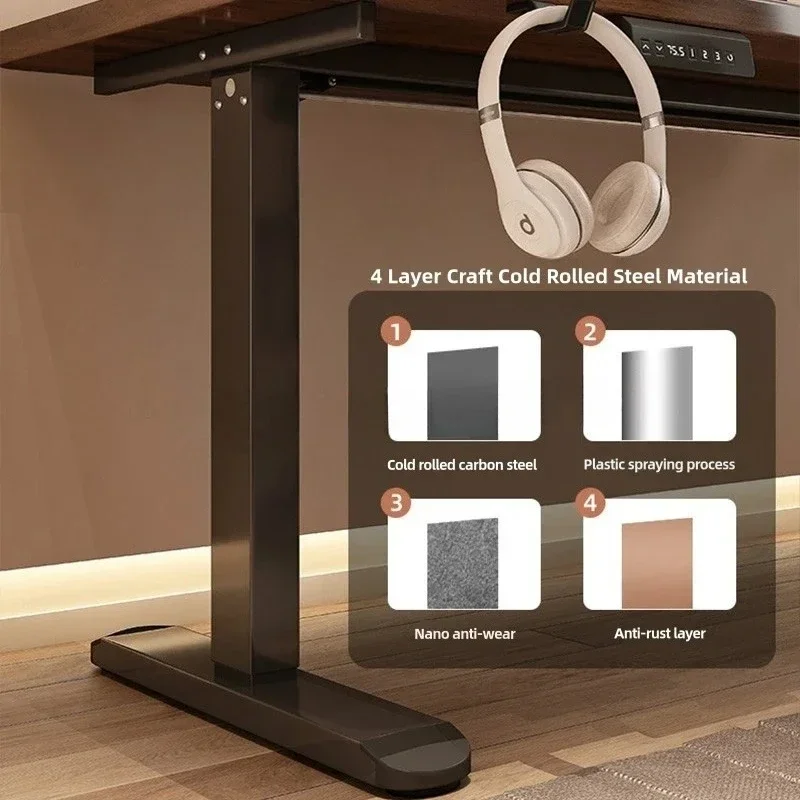 Electric Adjust Height Office Desk with Display Wide and Sturdy Computer Table Gaming Home Room  High-quality Board Motion Desk