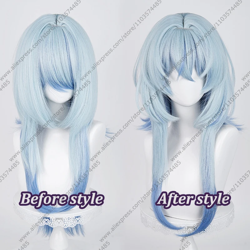 Game Shorekeeper Cosplay Wig 74cm Long Mixed Color Hair Heat Resistant Synthetic Wigs