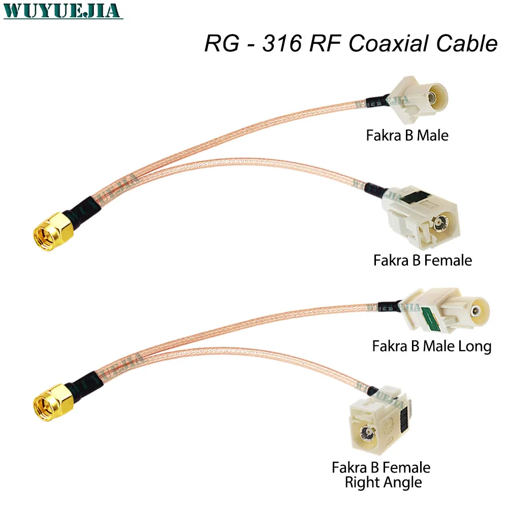 

Коаксиальный кабель RF от 1 до 2 RG316 Штекер SMA для двойного белого цвета Fakra B Штекер 50 Ом Разъем WIFI Маршрутизатор Антенна Удлинитель Перемычка