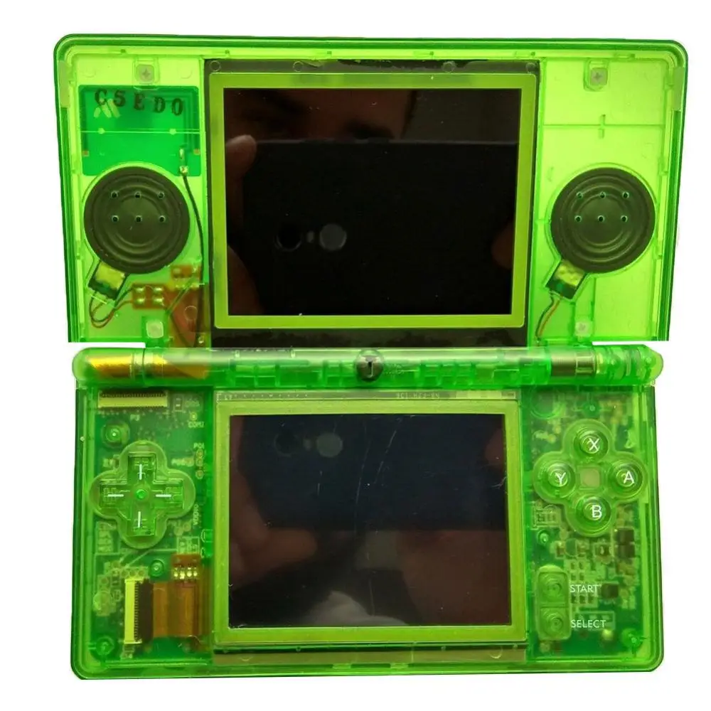 Clear Green Full Replacement Housing Shell Screen Lens for DS Lite