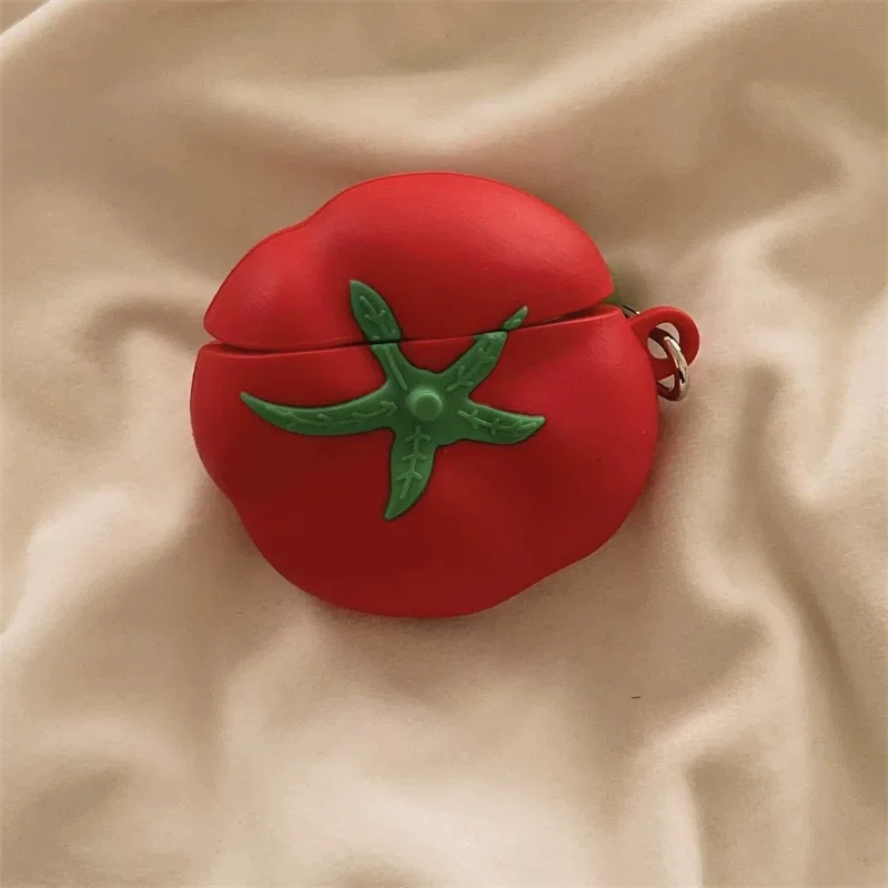 ثلاثية الأبعاد لطيف الكرتون الطماطم سماعة رأس بخاصية البلوتوث الحالات لسوني WF-1000XM5 لينة سيليكون للصدمات اللاسلكية سماعة غطاء Funda كابا