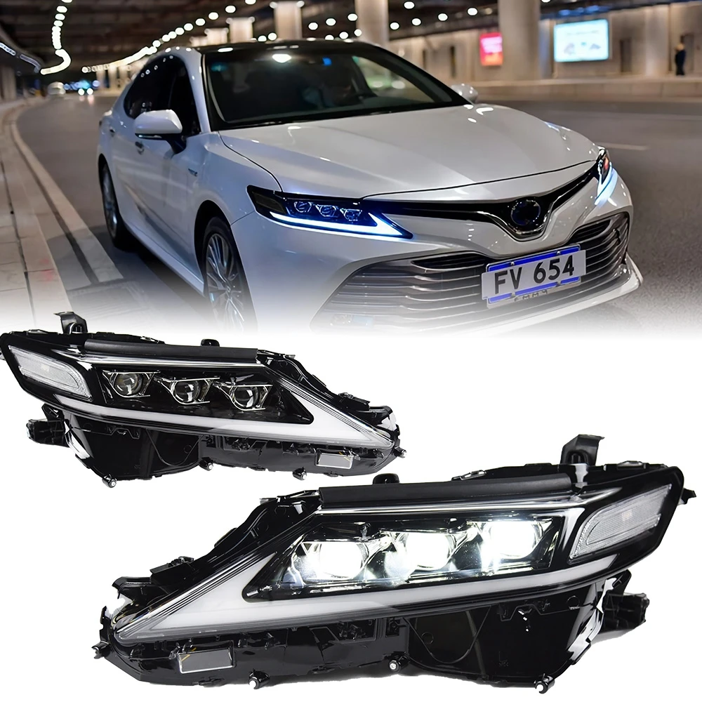 

Автомобиль для Toyota Camry 2018-2020 V60 фары DRL Hella светодиодный Bi ксеноновая лампа Противотуманные фары автомобильный аксессуар передняя фара