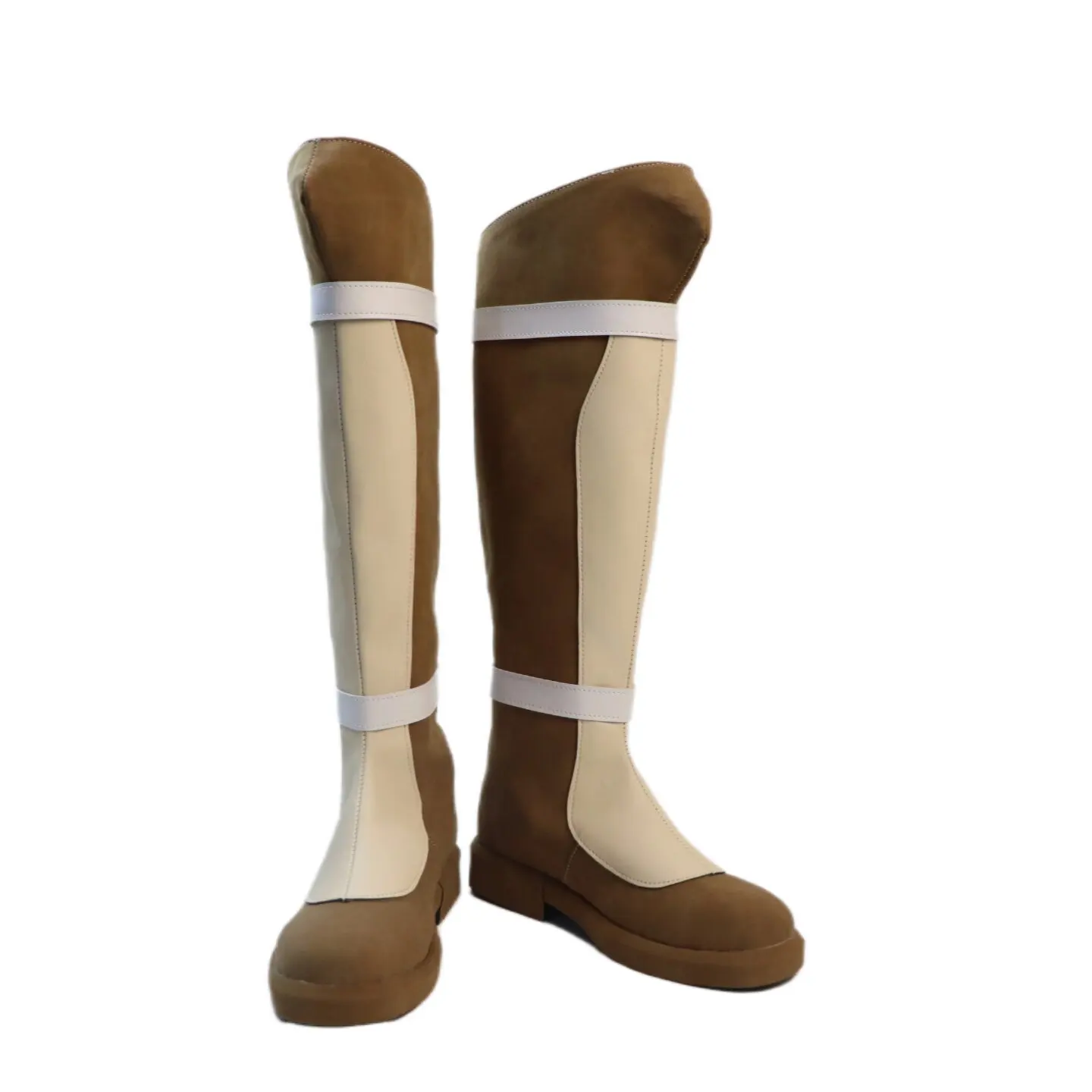 Anime Avatar: The Last Airbender Sokka Cosplay Shoes Brown Long PU Leather Boots For Halloween Carnival