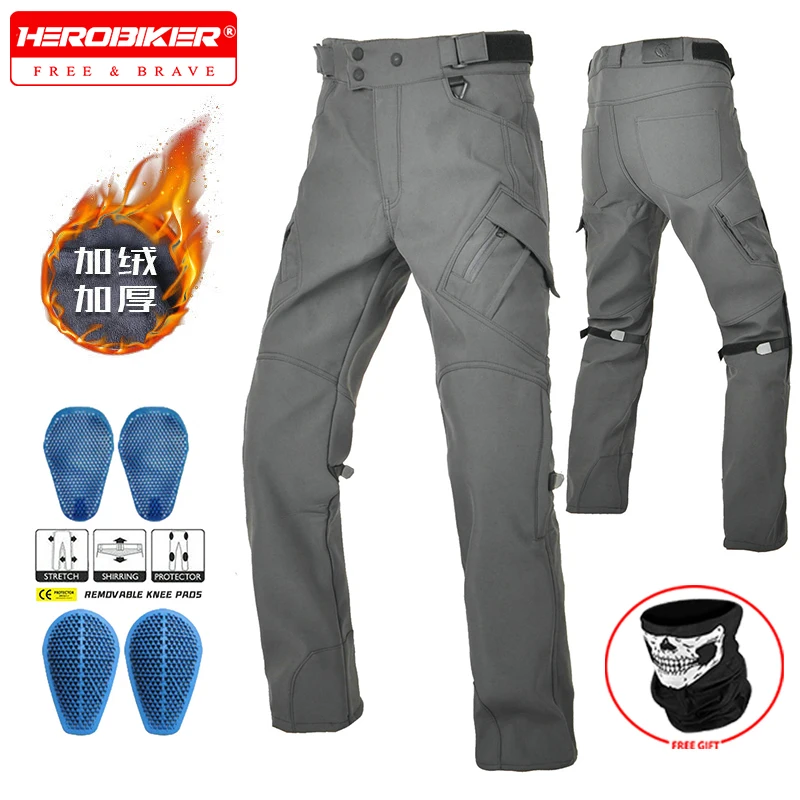 

VOLERO Winter New Motorcycle Riding Pants Waterproof Thickened Windproof Motor Trousers Anti-drop with Silicone Protective Gear