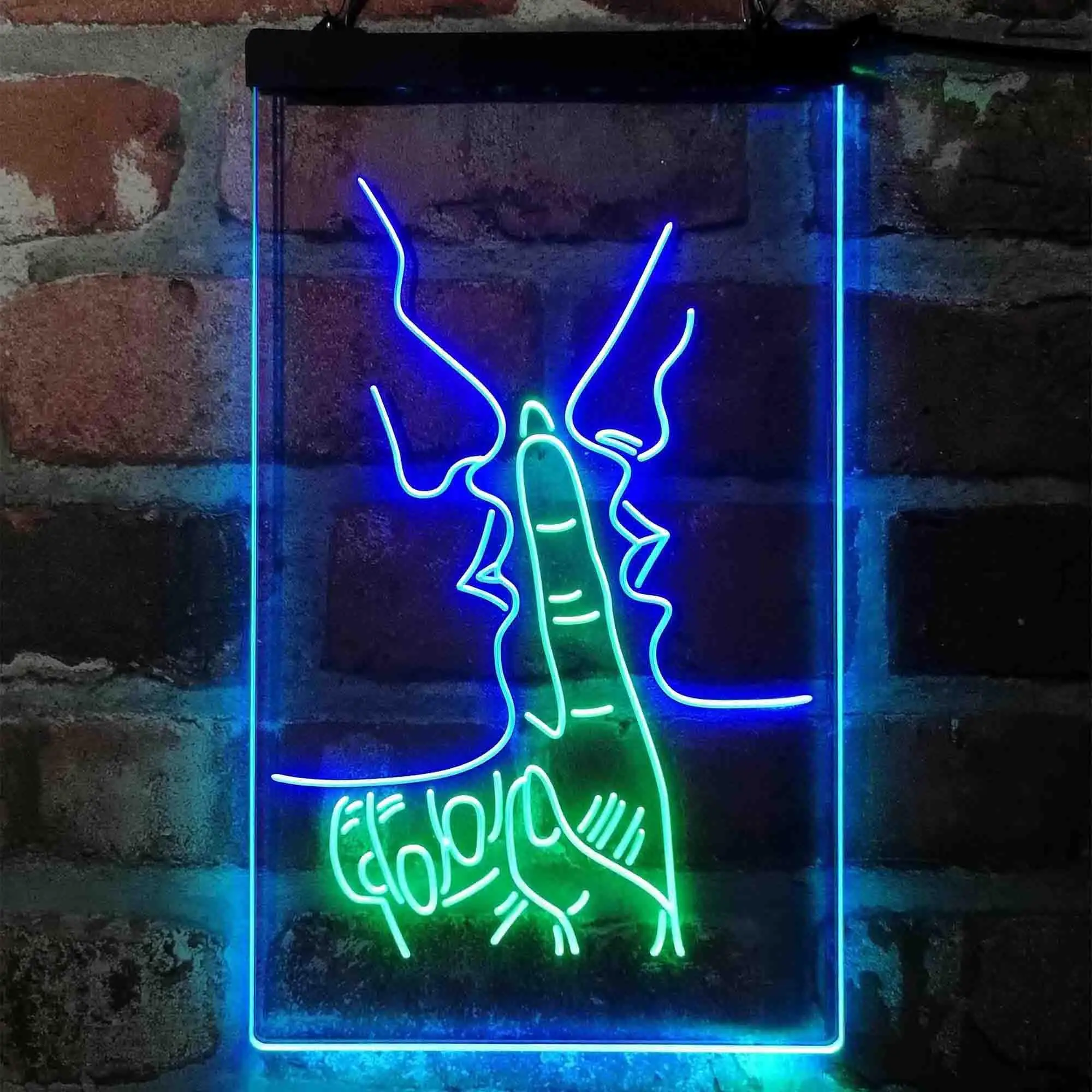 Romantic Silent Kiss Dual Color Led Neon Sign st6-i4128